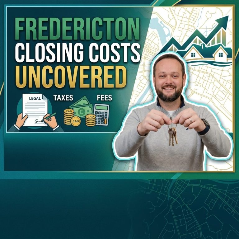 Rob Hamel, Fredericton REALTOR®, holding house keys beside icons for legal fees, taxes and closing costs